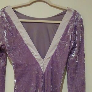 Very sexy velour maxi dress with V open back